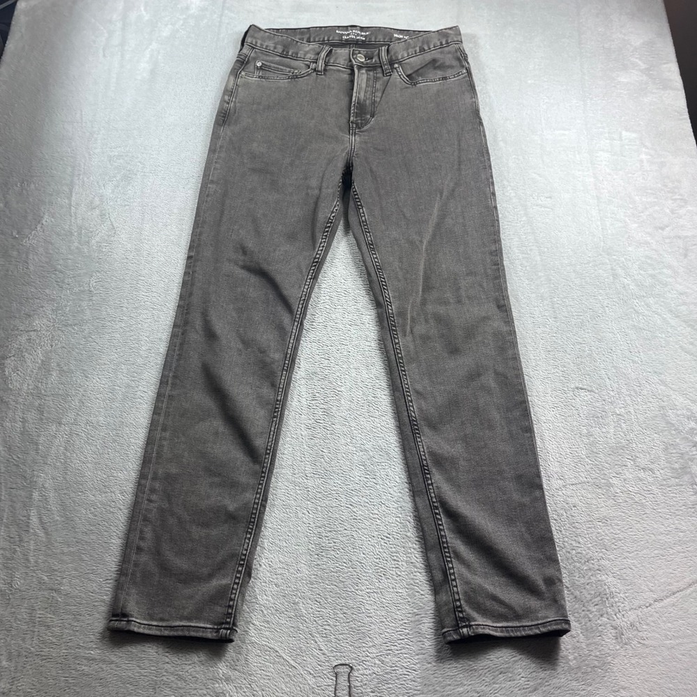 Banana Republic Travel Jean Mens 30x30 Slim Fit Gray Charcoal Denim Pants